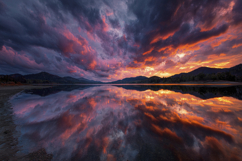 Sunrise over Lake Forest Background Product Image 1