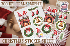Christmas Sticker Sheet Watercolor Winter Holiday PNG Product Image 1