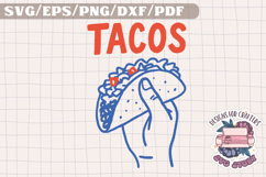 Funny Hand drawn Quote Aesthetics SVG Trendy Colorful Food Product Image 1