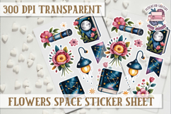 Flowers Spice sticker sheet Planets Scrapbook PNG Stars Product Image 1