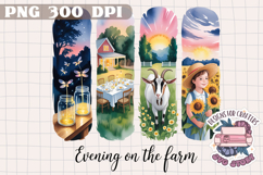 Summer Farm Brushstrokes PNG Sublimation Rustic Country Product Image 1