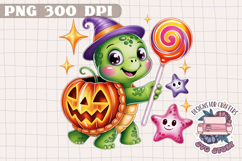 Cute Halloween Animal Autumn Sublimation design Fall KIds Product Image 1