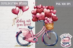 St Valentine’s Coquette Bow PNG Holidays Funny Watercolor Product Image 1