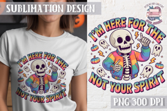 Halloween Skeleton Clipart PNG Sublimation Colored Sarcastic Product Image 1