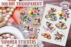 Summer sticker sheet Beach Scrapbook PNG Flowers Vibe Product Image 1