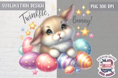 Cute Animal Easter BABY Sublimation Design PNG Spring Bunny Product Image 1