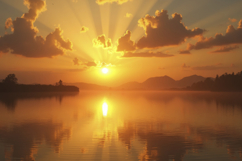 Beautiful Sunset Background Wallpaper Product Image 1