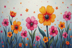 Colorful Floral Background Wallpaper Product Image 1