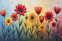 Wildflowers Background Wallpaper Product Image 1