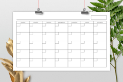 8.5x14 Inch Blank Calendar Template Product Image 1