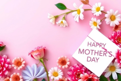 Mother&#039;s Day With Floral Background Product Image 1