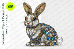 Decorative Jeweled Rabbit Illustration Adorned With PNG Product Image 1