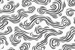 Black White Waves Pattern Background Product Image 1