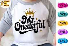 Mr. Onederful Svg, Png, I'm One, Boy 1st Birthday Shirt Svg Product Image 1