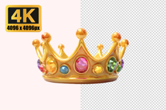 Golden Royal Crown Transparent PNG Product Image 1