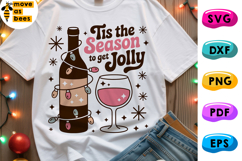 Tis The Season To Get Jolly Svg, Png, Adults Christmas Shirt Product Image 1