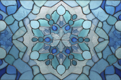 Stained Glass Floral Pattern Background Wallpaper Product Image 1
