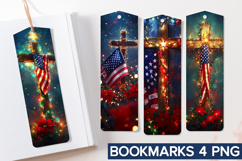 4th of July Bookmarks Sublimation - 4th of July Cross PNG Product Image 1