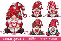 Valentine Gnome Sublimation Clipart - High Quality Design Product Image 1