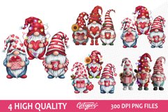 Valentine Gnome Sublimation Clipart - High Quality Design Product Image 1