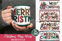 Christmas Mug Wrap Design,Christmas Highland Cow Sublimation Product Image 1