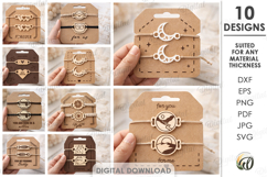 Matching Bracelets With Holders Bundle Lasercut. Jewelry SVG Product Image 1