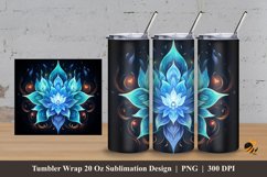 Glow Mandala Tumbler Wrap Sublimation Design 3 Product Image 1