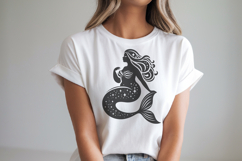 Starry Mermaid Silhouette SVG | Plus Size Ocean Fantasy PNG Product Image 3