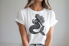 Starry Mermaid Silhouette SVG | Plus Size Ocean Fantasy PNG Product Image 3