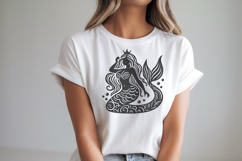 Mermaid Princess SVG Cut File| Beautiful Silhouette PNG. Product Image 4