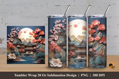Beauty Minka House Tumbler Wrap Sublimation Design 3 Product Image 1