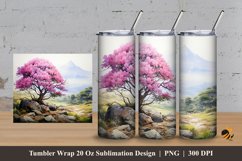 Beauty Portrait Tumbler Wrap Sublimation Design 3 Product Image 1
