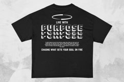 Live with Purpose Streetwear Typography T-shirt Design Product Image 1