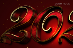 2026 New Year Text Effect Gold Style Product Image 3