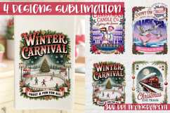 Christmas Vintage Quote Clipart PNG Sublimation 4 Design Product Image 1