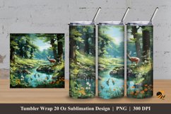 Forest Valley Tumbler Wrap Sublimation Design 3 Product Image 1