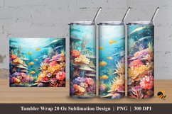 Sea Of Animals Tumbler Wrap Sublimation Design 3 Product Image 1