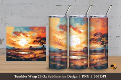Panoramic Painting Tumbler Wrap Sublimation Design 3 Product Image 1