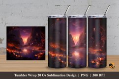 Nature Melody Tumbler Wrap Sublimation Design 3 Product Image 1