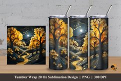 3d Autumn Forest Tumbler Wrap Sublimation Design 3 Product Image 1