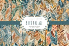 Boho Foliage Seamless Patterns Product Image 1
