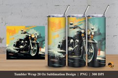 Motorbike Tumbler Wrap Sublimation Design 3 Product Image 1