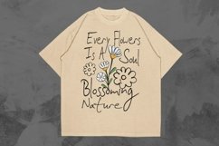 Every Flower Is a Soul Spring Hand Drawn T-shirt Design Product Image 1