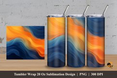 Colorful Wave Tumbler Wrap Sublimation Design 3 Product Image 1