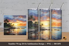 Bali Beach Tumbler Wrap Sublimation Design 3 Product Image 1