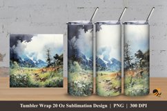 Beauty Rainfall Tumbler Wrap Sublimation Design 3 Product Image 1