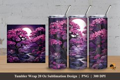 3d Nature Bougainvillea Tumbler Wrap Sublimation Design 3 Product Image 1