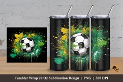 Graffiti Soccer Ball Tumbler Wrap Sublimation Design 3 Product Image 1