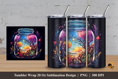Fantasy Jar Tumbler Wrap Sublimation Design 3 Product Image 1