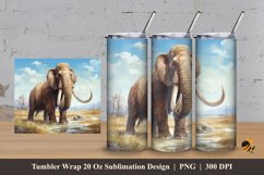 Big Old Elephant Tumbler Wrap Sublimation Design 3 Product Image 1